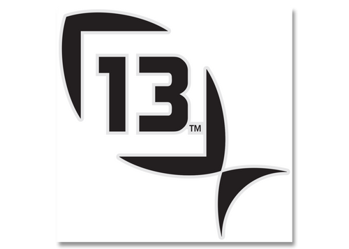 13 Fishing Black Icon Logo Vinyl Decal