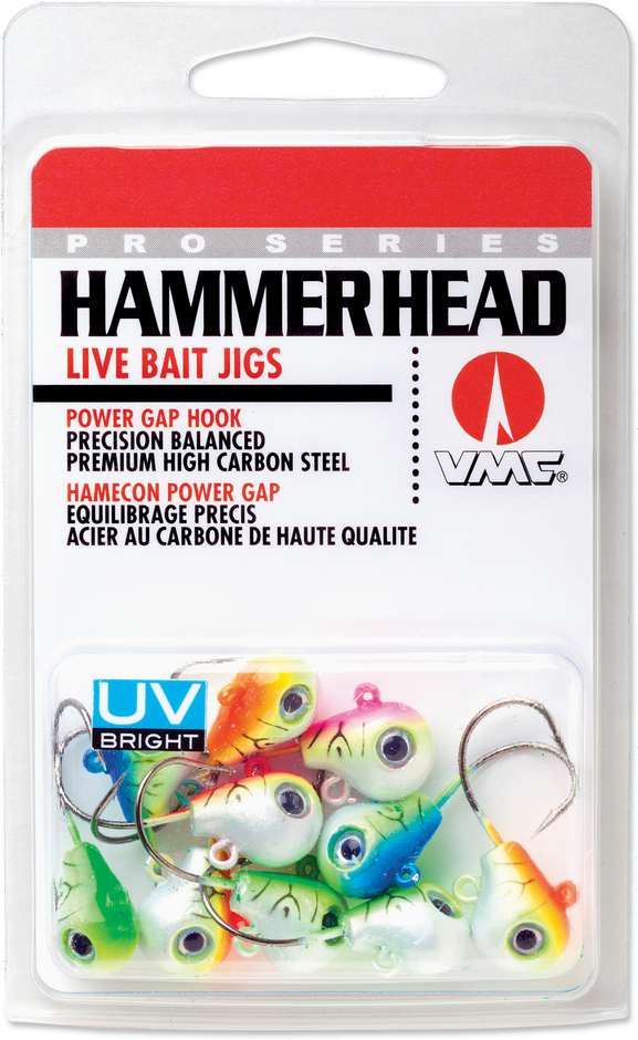 DHHJ Hammer Head Jig - 10 Assorted UV Colors