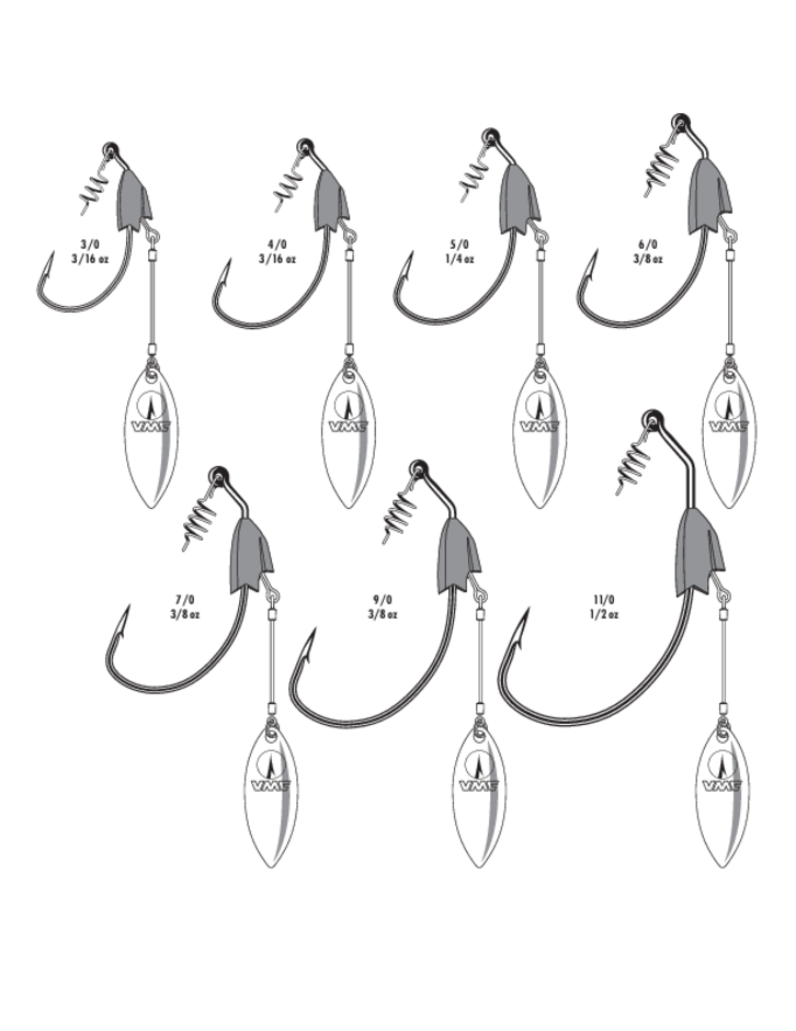 HDWWS Heavy Duty Weighted Willow Swimbait Hook