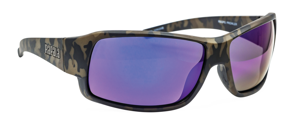 Prowler Polarized Fishg Glasses - CAMO / Gray / Blue Mirror